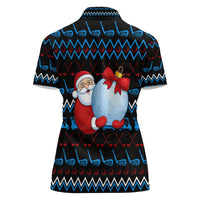 Santa Clause Golf Wonderland Christmas Women Polo Shirt Xmas Holiday Patterns - Wonder Print Shop