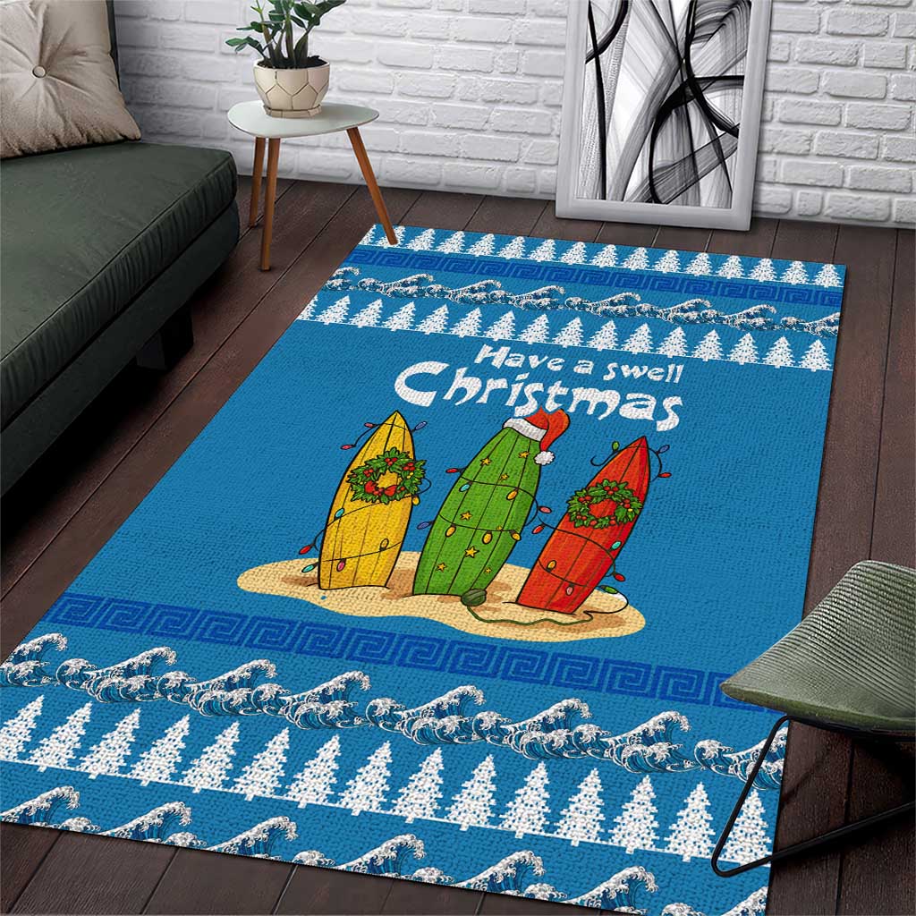 Santa Fist Christmas Area Rug Xmas Holiday Patterns - Wonder Print Shop