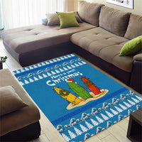 Santa Fist Christmas Area Rug Xmas Holiday Patterns - Wonder Print Shop