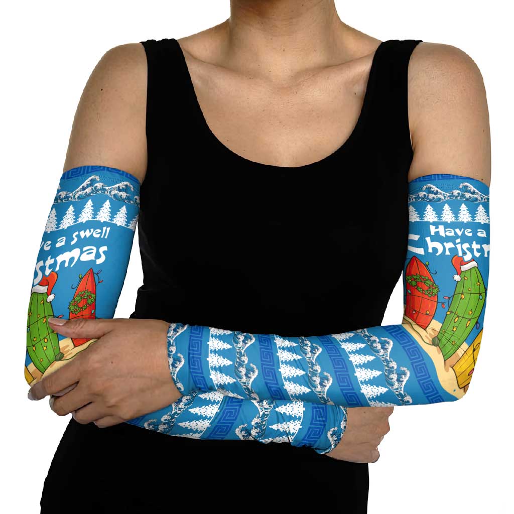 Santa Fist Christmas Arm Sleeves Xmas Holiday Patterns - Wonder Print Shop