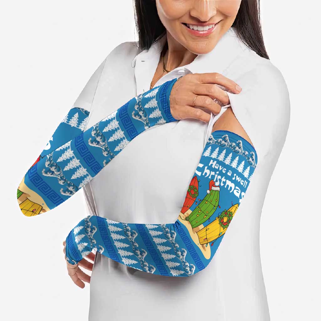 Santa Fist Christmas Arm Sleeves Xmas Holiday Patterns - Wonder Print Shop