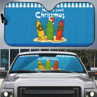 Santa Fist Christmas Auto Sun Shade Xmas Holiday Patterns - Wonder Print Shop
