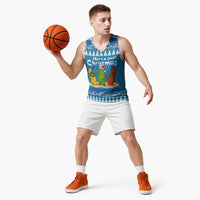 Santa Fist Christmas Basketball Jersey Xmas Holiday Patterns - Wonder Print Shop