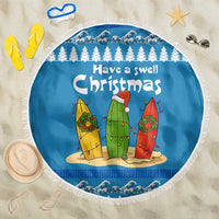 Santa Fist Christmas Beach Blanket Xmas Holiday Patterns - Wonder Print Shop