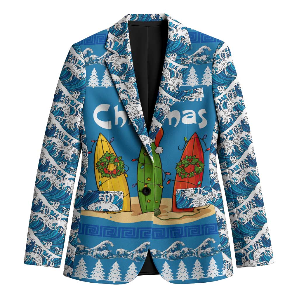 Santa Fist Christmas Blazer Xmas Holiday Patterns - Wonder Print Shop