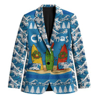 Santa Fist Christmas Blazer Xmas Holiday Patterns - Wonder Print Shop