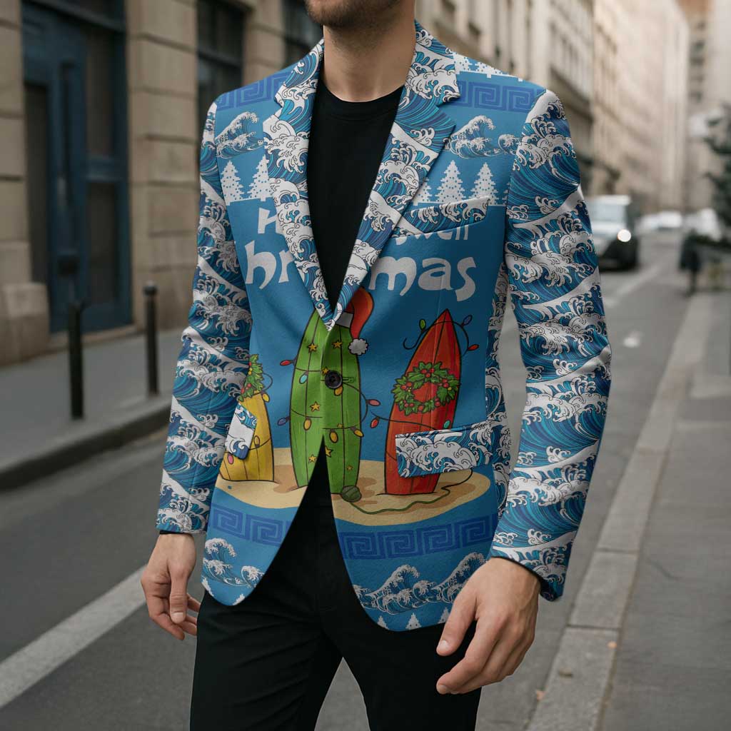Santa Fist Christmas Blazer Xmas Holiday Patterns - Wonder Print Shop