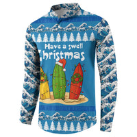Santa Fist Christmas Button Sweatshirt Xmas Holiday Patterns - Wonder Print Shop