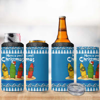 Santa Fist Christmas 4 in 1 Can Cooler Tumbler Xmas Holiday Patterns - Wonder Print Shop