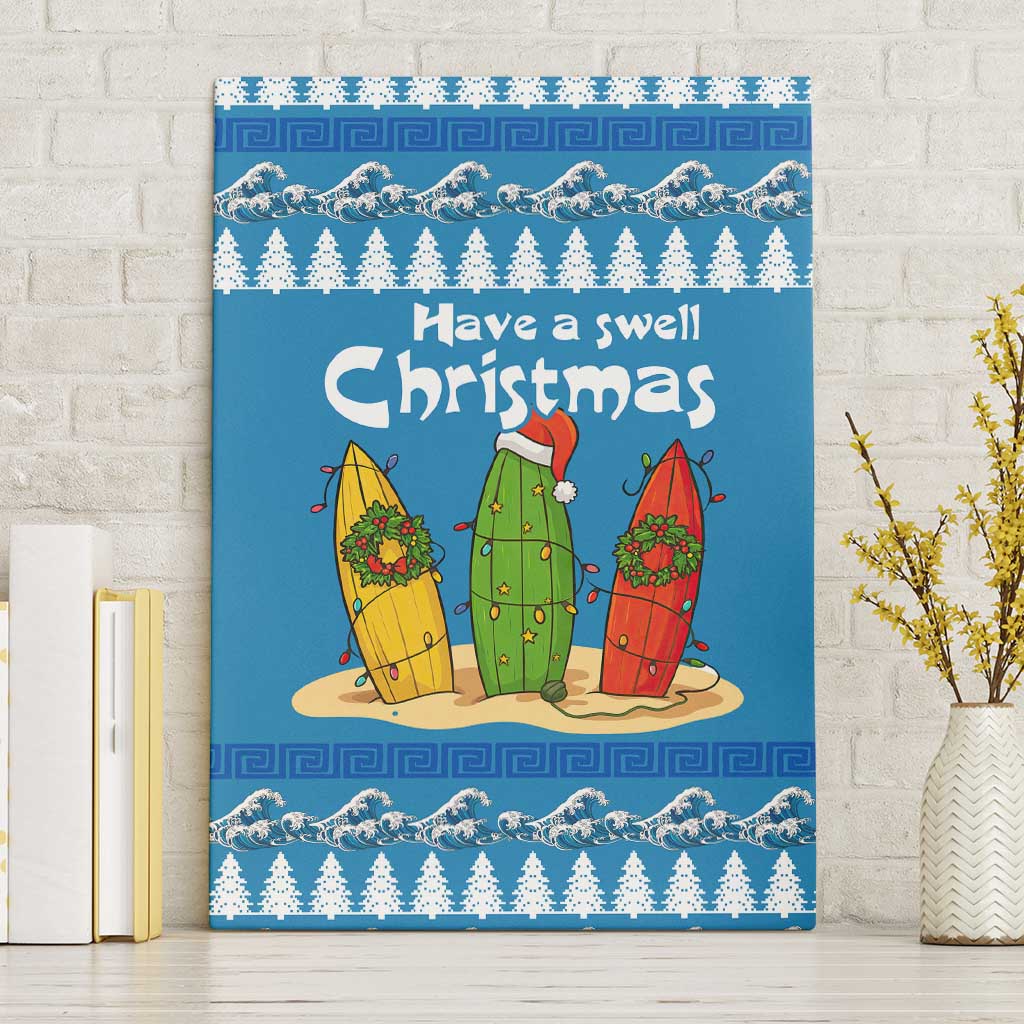 Santa Fist Christmas Canvas Wall Art Xmas Holiday Patterns - Wonder Print Shop