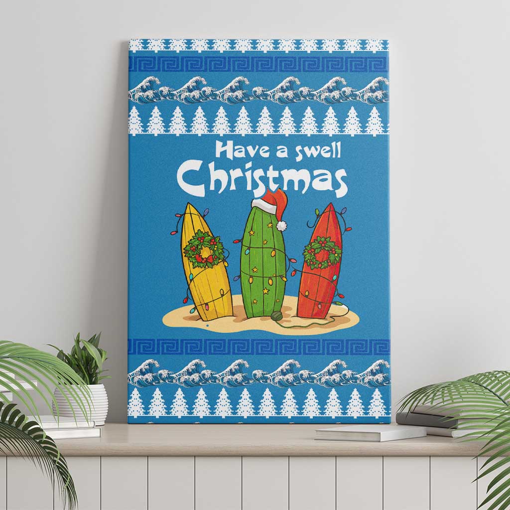Santa Fist Christmas Canvas Wall Art Xmas Holiday Patterns - Wonder Print Shop