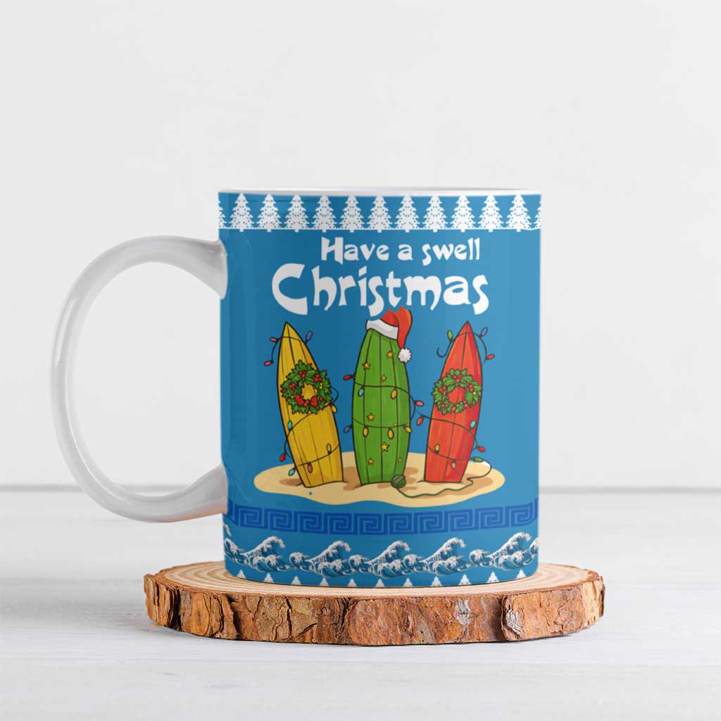Santa Fist Christmas Ceramic Mug Xmas Holiday Patterns - Wonder Print Shop