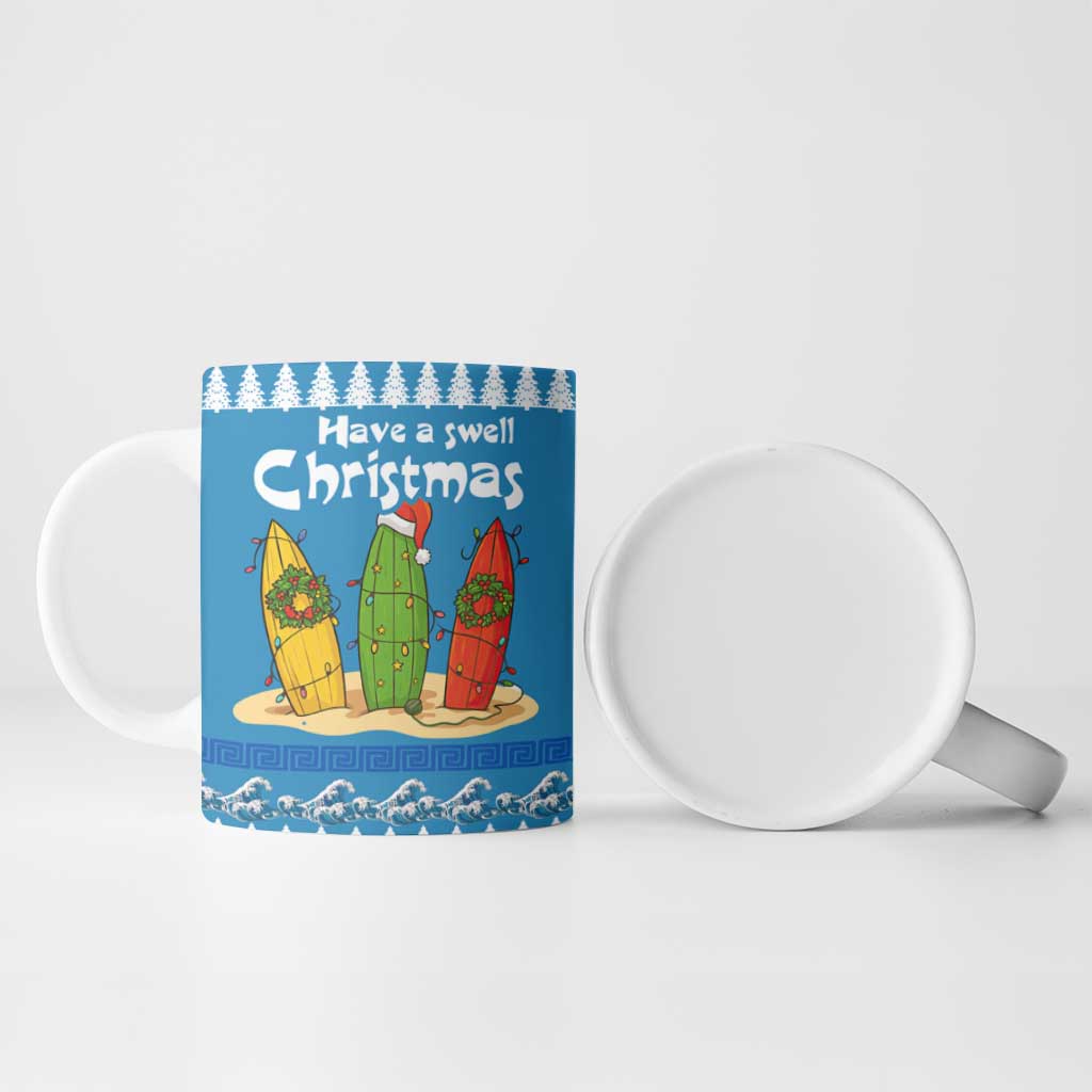 Santa Fist Christmas Ceramic Mug Xmas Holiday Patterns - Wonder Print Shop