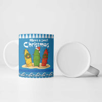 Santa Fist Christmas Ceramic Mug Xmas Holiday Patterns - Wonder Print Shop
