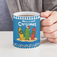 Santa Fist Christmas Ceramic Mug Xmas Holiday Patterns - Wonder Print Shop