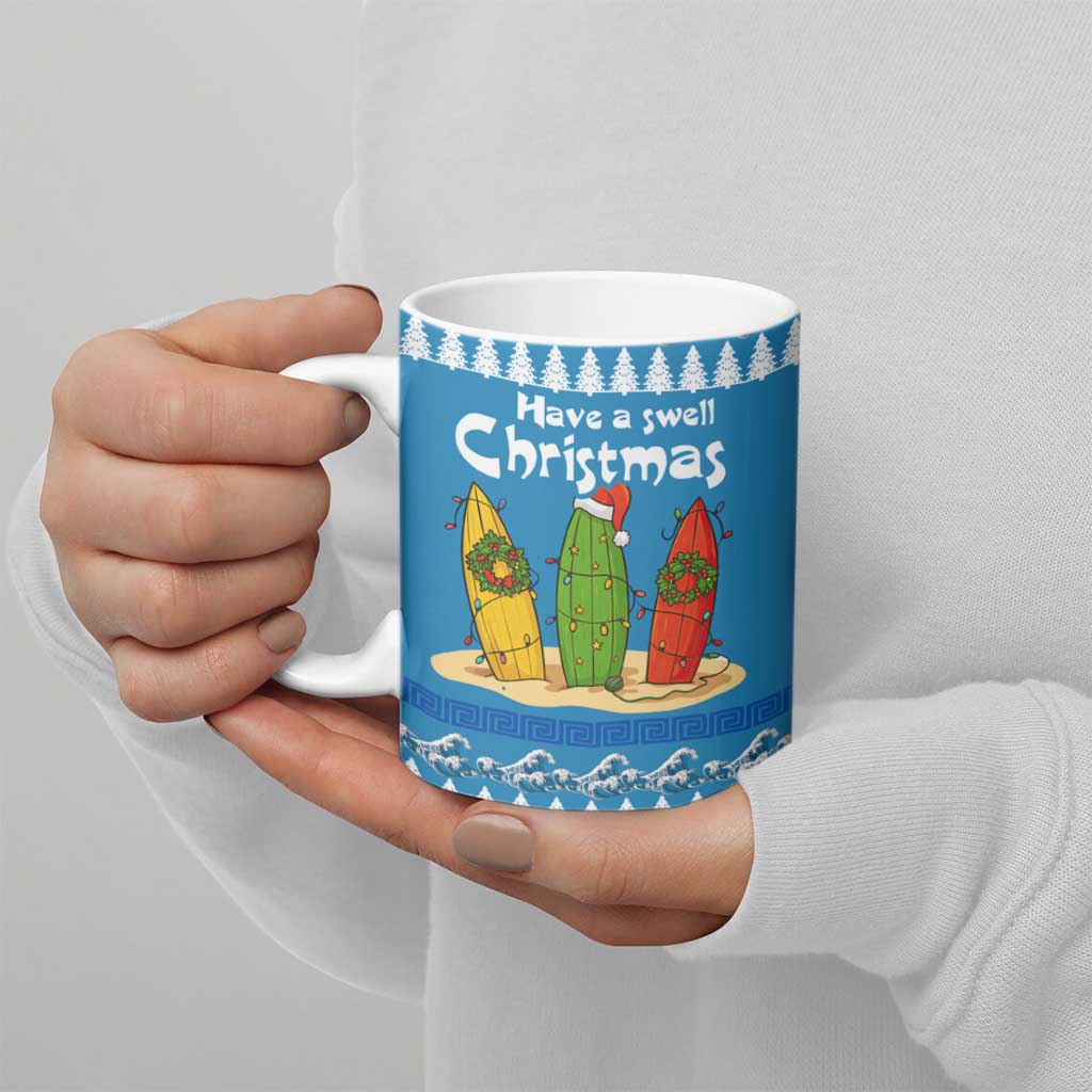 Santa Fist Christmas Ceramic Mug Xmas Holiday Patterns - Wonder Print Shop