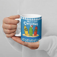 Santa Fist Christmas Ceramic Mug Xmas Holiday Patterns - Wonder Print Shop