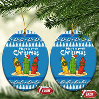 Santa Fist Christmas Ceramic Ornament Xmas Holiday Patterns - Wonder Print Shop