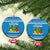Santa Fist Christmas Ceramic Ornament Xmas Holiday Patterns - Wonder Print Shop