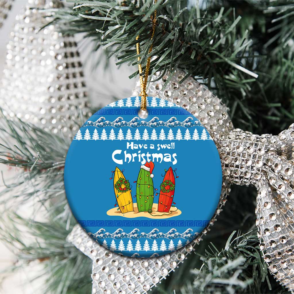 Santa Fist Christmas Ceramic Ornament Xmas Holiday Patterns - Wonder Print Shop