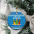 Santa Fist Christmas Ceramic Ornament Xmas Holiday Patterns - Wonder Print Shop