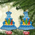 Santa Fist Christmas Ceramic Ornament Xmas Holiday Patterns - Wonder Print Shop