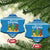 Santa Fist Christmas Ceramic Ornament Xmas Holiday Patterns - Wonder Print Shop