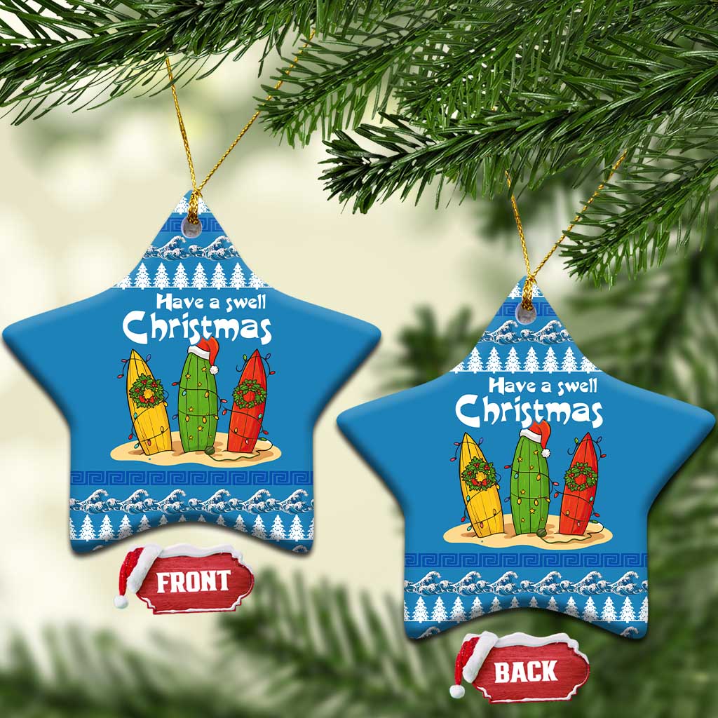 Santa Fist Christmas Ceramic Ornament Xmas Holiday Patterns - Wonder Print Shop