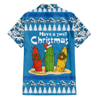 Santa Fist Christmas Family Matching Off The Shoulder Long Sleeve Dress and Hawaiian Shirt Xmas Holiday Patterns - Wonder Print Shop