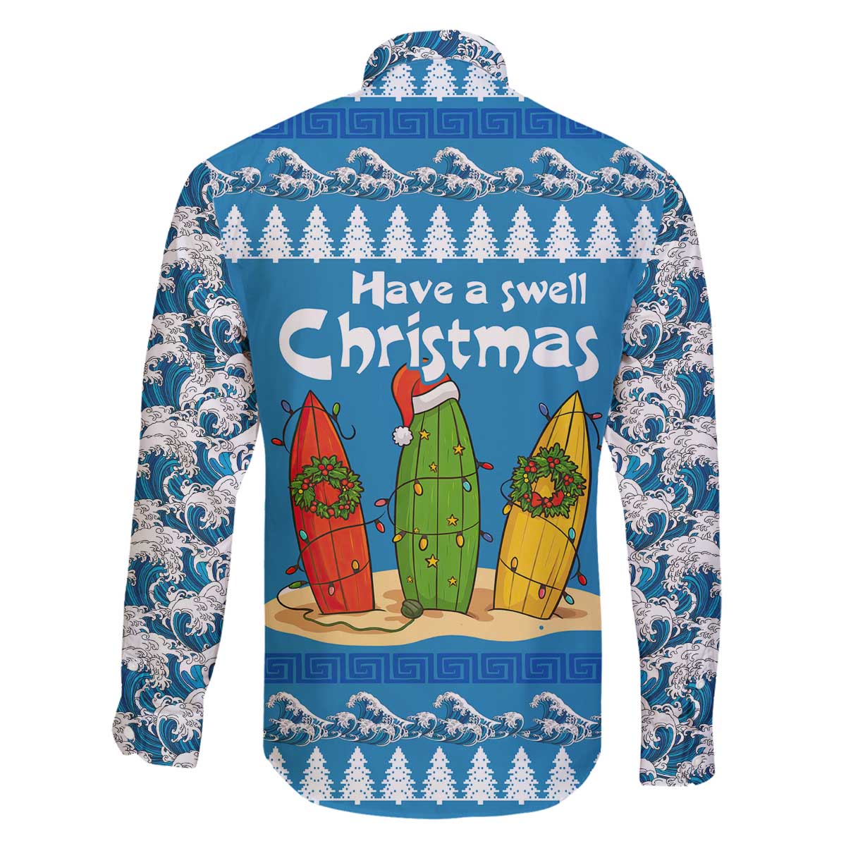 Santa Fist Christmas Family Matching Off The Shoulder Long Sleeve Dress and Hawaiian Shirt Xmas Holiday Patterns - Wonder Print Shop