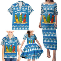 Santa Fist Christmas Family Matching Puletasi and Hawaiian Shirt Xmas Holiday Patterns - Wonder Print Shop