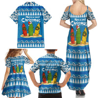 Santa Fist Christmas Family Matching Summer Maxi Dress and Hawaiian Shirt Xmas Holiday Patterns - Wonder Print Shop