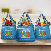 Santa Fist Christmas Grocery Bag Xmas Holiday Patterns - Wonder Print Shop