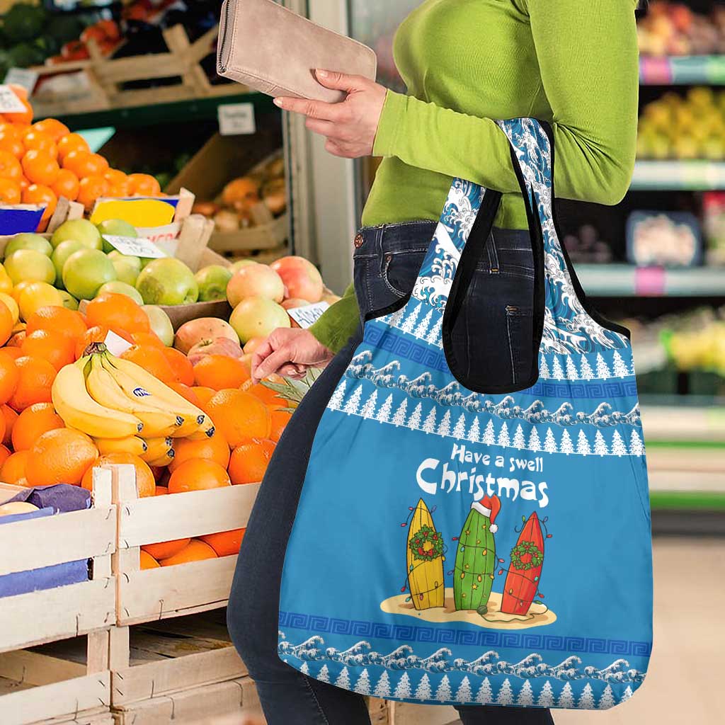 Santa Fist Christmas Grocery Bag Xmas Holiday Patterns - Wonder Print Shop