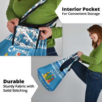 Santa Fist Christmas Grocery Bag Xmas Holiday Patterns - Wonder Print Shop