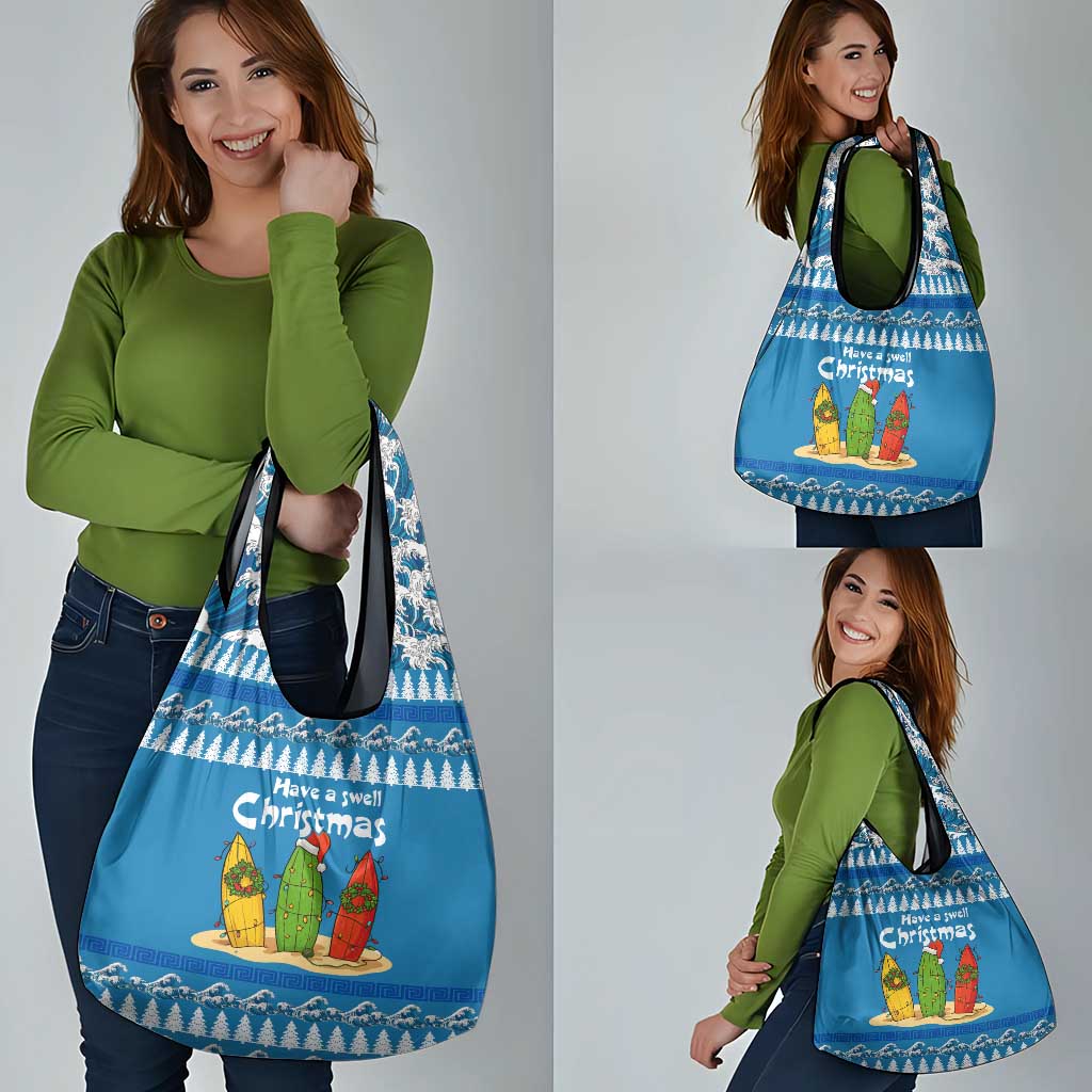 Santa Fist Christmas Grocery Bag Xmas Holiday Patterns - Wonder Print Shop