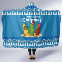 Santa Fist Christmas Hooded Blanket Xmas Holiday Patterns - Wonder Print Shop