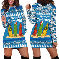 Santa Fist Christmas Hoodie Dress Xmas Holiday Patterns - Wonder Print Shop