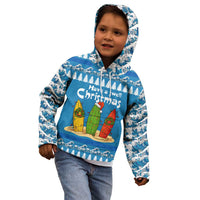 Santa Fist Christmas Kid Hoodie Xmas Holiday Patterns - Wonder Print Shop