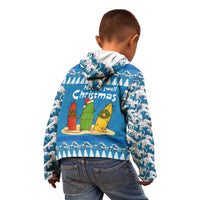 Santa Fist Christmas Kid Hoodie Xmas Holiday Patterns - Wonder Print Shop