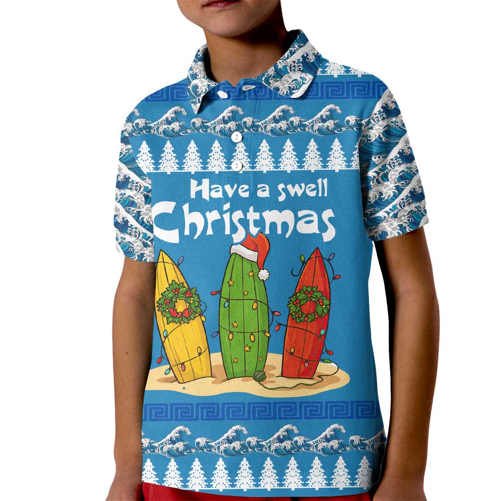 Santa Fist Christmas Kid Polo Shirt Xmas Holiday Patterns - Wonder Print Shop