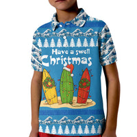 Santa Fist Christmas Kid Polo Shirt Xmas Holiday Patterns - Wonder Print Shop