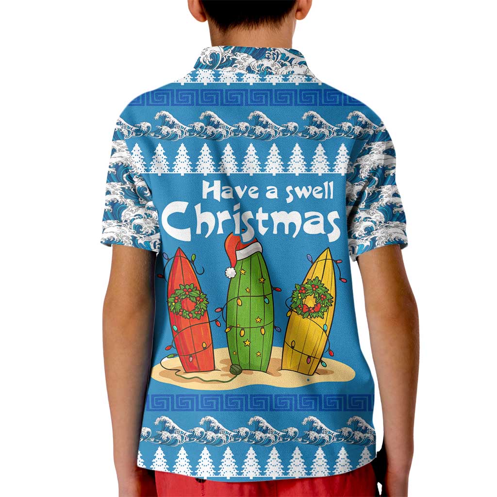 Santa Fist Christmas Kid Polo Shirt Xmas Holiday Patterns - Wonder Print Shop