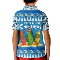 Santa Fist Christmas Kid Polo Shirt Xmas Holiday Patterns - Wonder Print Shop