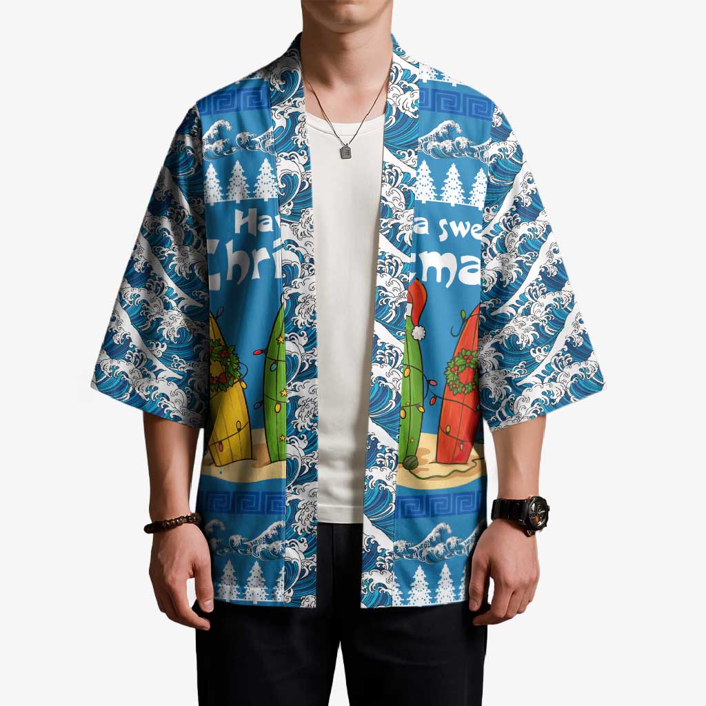 Santa Fist Christmas Kimono Xmas Holiday Patterns - Wonder Print Shop