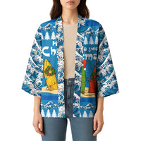 Santa Fist Christmas Kimono Xmas Holiday Patterns - Wonder Print Shop