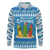 Santa Fist Christmas Long Sleeve Polo Shirt Xmas Holiday Patterns - Wonder Print Shop