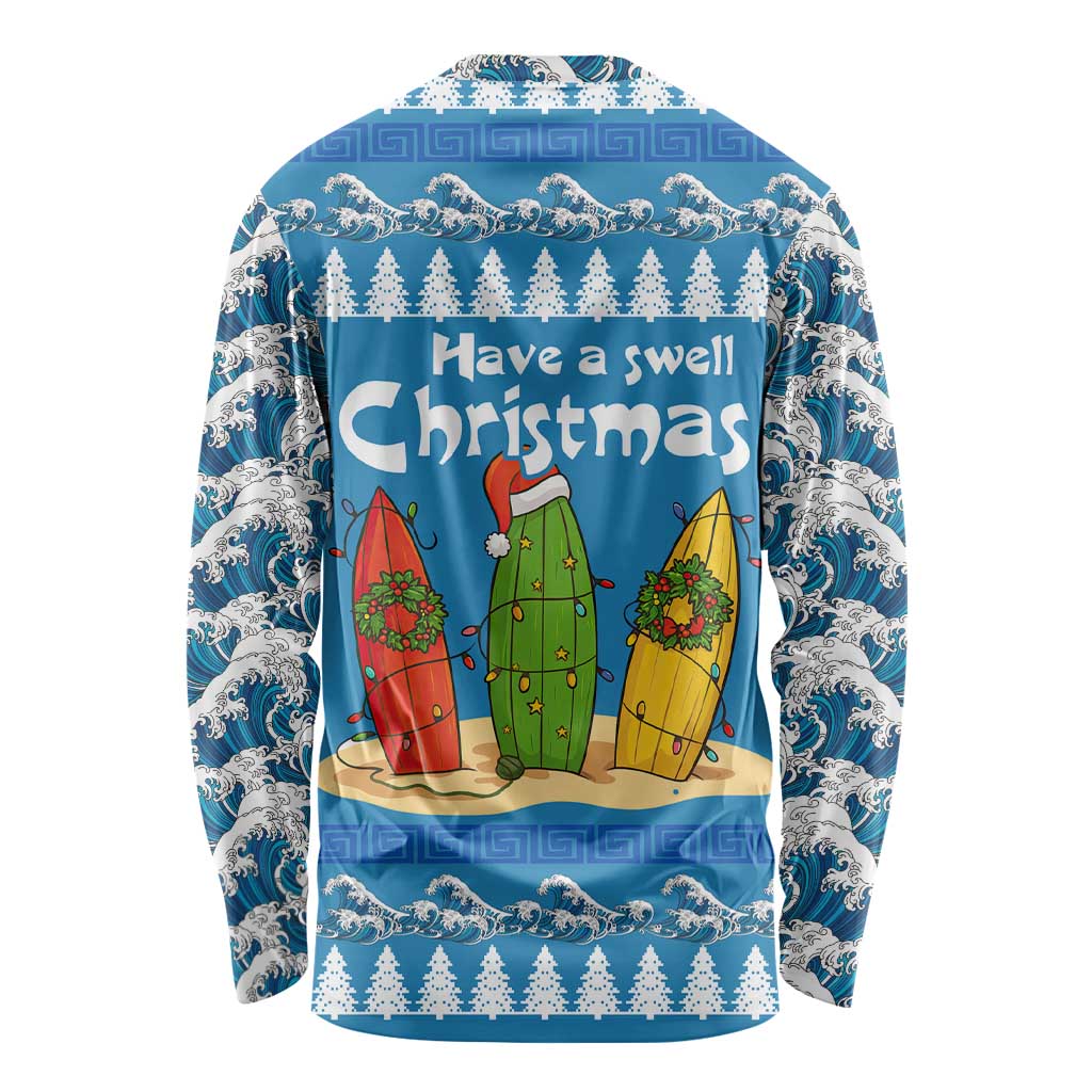 Santa Fist Christmas Long Sleeve Shirt Xmas Holiday Patterns - Wonder Print Shop