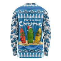 Santa Fist Christmas Long Sleeve Shirt Xmas Holiday Patterns - Wonder Print Shop