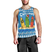 Santa Fist Christmas Men Tank Top Xmas Holiday Patterns - Wonder Print Shop